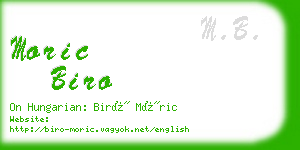 moric biro business card